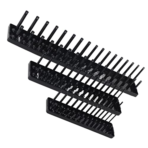 Socket Organizer, Socket Organizer Tool Tray Set Holder 3PCS Tray Set 1/4