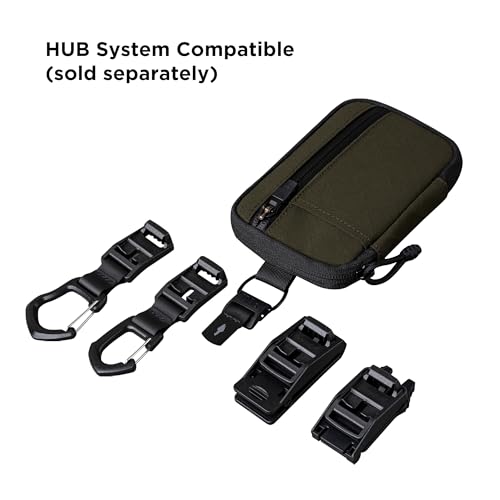 Image of ALPAKA HUB Pouch Pro EDC Tool Pouch Green Axogrid 300D | For Electronics, Cables with YKK Zipper, Daily Use and Travel，Weatherproof UV Resistant Fabric