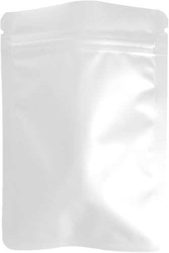 Miniatura 9 de Paquete de 100 bolsas de pie color dorado mate 43 x 63 pulgadas bolsas resellables a prueba de olores bolsas de embalaje sellables con cremallera