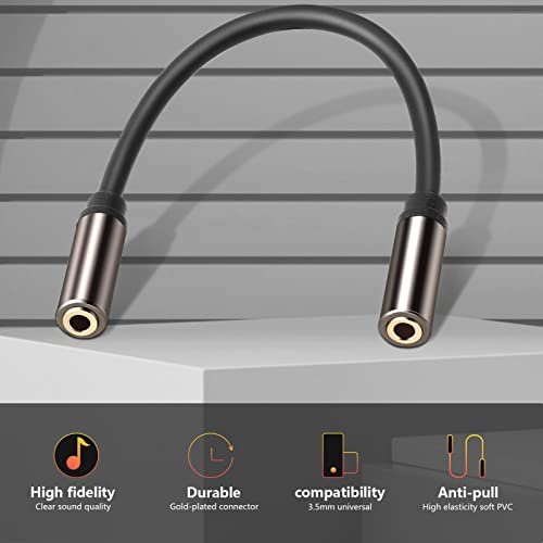 Cable adaptador 3.5mm hembra a hembra, pack de 3 miniatura 5