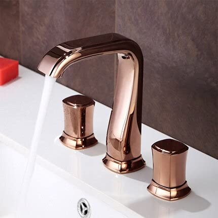 Robinet de lavabo or rose JCAKES pour une salle de bain moderne et zen