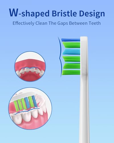 Electric Toothbrush Brush Heads x 4 for 7AM2M Toothbrush (Black)