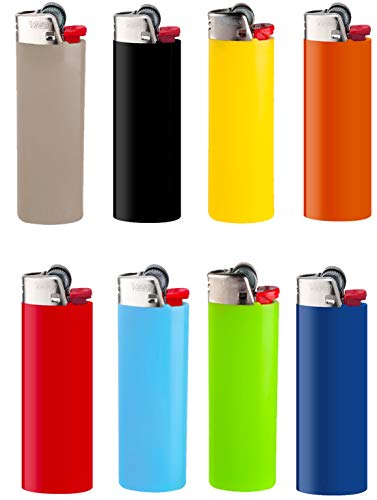 All u need BIC Maxi Surprise Mix Feuerzeuge Reibrad Lighter Zufällig Flints Zündstein J26 8 Stück + Keyring… – Bild 3