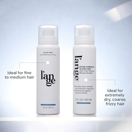 Image of L'ANGE HAIR Glass Hair Anti-Frizz Blowout Extend, 5 fl oz | Extra Strength, Thermal Heat Protection, High-Performance Heat Protectant Spray, Ultimate Frizz Control & Shine