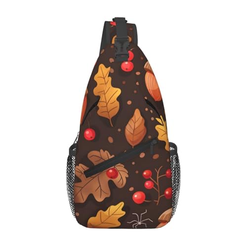 Bolso bandolera ligero para hombre y mujer con patrón Maple Leaf