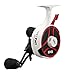 13 FISHING - Freefall Ghost Maverick - Inline Ice Fishing Reel - Red, White & Blue Color - Left Hand Retrieve - BBFFGWUSA-2.5-LH