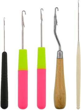 Crochet Hooks, Knitting Needles, Latch Hook, Wool Weaving Needles for Carpet Knitting, Wool DIY Scarves, Hat Maintenance, Micro 5-Piece Set, Handicrafts, Popular 5-Piece Set, Sewing Tools, for