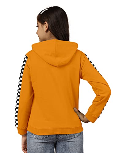 Image of KYDA KIDS Girl's Cotton Hooded Neck Hoodies - Sweatshirt with Hoodies Full Sleeves Girls Winter Wear, Long Sleeve Sweatshirts for Girls - Regular Fit