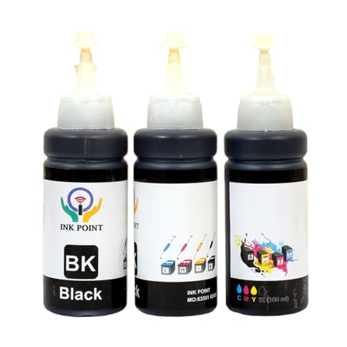 Image of 664 T664 Refill Ink for Epson L130 L360 L380 L361 L565 L210 L220 L310 L350 L355 L365 L385 L405 L455 L485 Printers Black- 100 gm x 2 Bottle (Black 2PC)