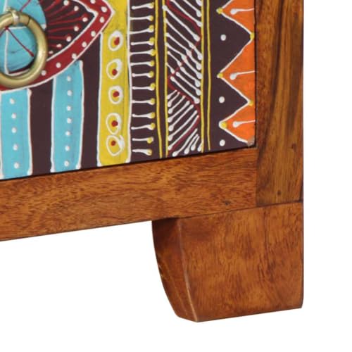 Table de Chevet Mangloder Petit Meuble de Rangement Bois d'Acacia - 7