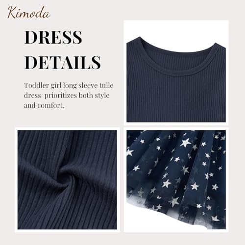 Toddler Girl Dresses Long Sleeve Tutu Dress Fluffy Tulle Fall Winter Pink Black Dresses 4-8 Years Old4