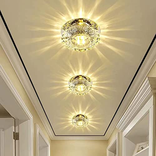 Luces de cristal regulables para baños modernos y cocinas equipadas focos LED de acero inoxidable 3