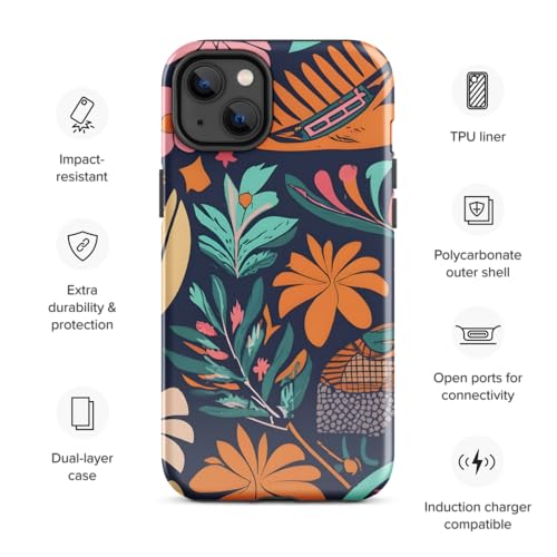 Coque rigide pour iPhone 15 finition Traveler multicolore aux finitions ajustées