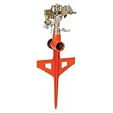 Dramm 15062 ColorStorm Premium 6-Inch Metal Stake Impulse Sprinkler, Orange