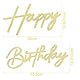 MASTRON Happy Birthday-Schild für Hintergrund – Glitzer-Filz, Happy Birthday-Buchstabenschild für Ballonbogen (Gold)