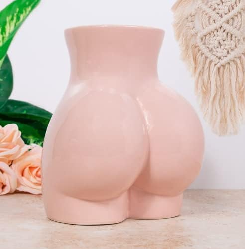 Leonardo Collection Large White Bum Bottom Vase Human Body Vase Ceramic Body Vase Female Form Large Butt Plant Pot Lady Butt Vase Woman Planter Pot Decorative Art Sculpture (White)