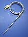 K-type Thermocouple Sensor with High Temperature Stainless Steel Pointed Insertion Probe, 932 F or 500 C, with stainless steel braided cable