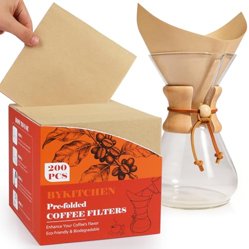 BYKITCHEN 200 Count Unbleached Pour...