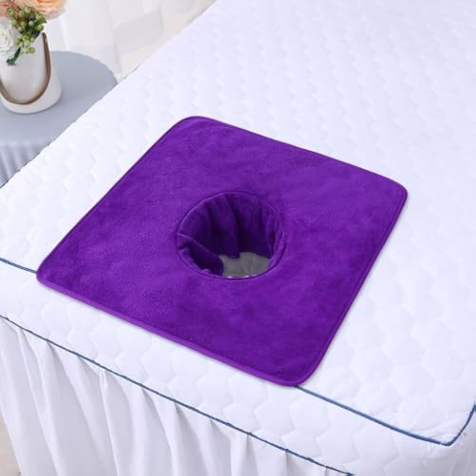 Massage Table Towel with Face Hole, 35x35cm
