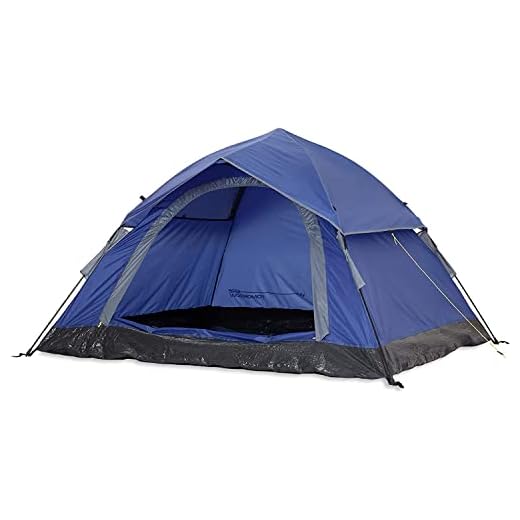 Lumaland Tienda de campaña Outdoor Light Pop Up Ligera para 3 Personas Camping Acampada Festival 210 x 190 x 110 cm Azul