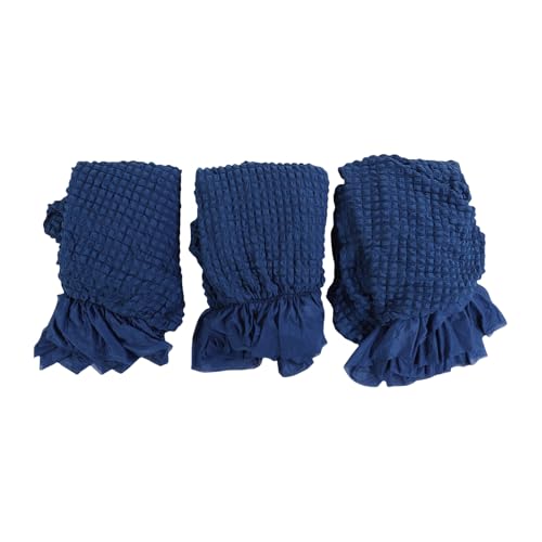 Fundas para sofá de 3 plazas azul marino para salones familiares 5