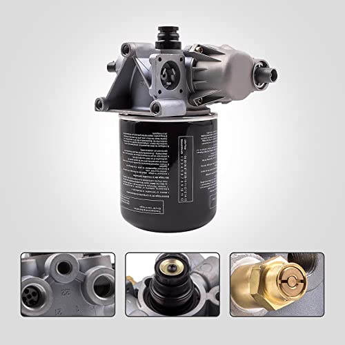 maXpeedingrods Air Dryer for Meritor System Saver 1200 Series, replacement for R955205 4324130010 12V Interior Cab Fresh Air Filter for Peterbilt, Black