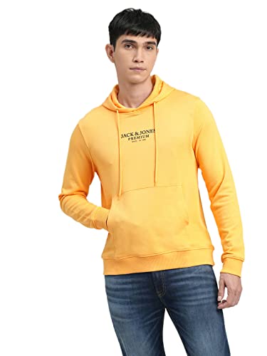 Image of JACK & JONES Men's Cotton Slim Fit Hooded Neck Sweatshirt