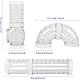 Shiwaki 4 Piece Set Hamster Tubes Hamster Tunnel Hamster Cage Tunnel Tube Accessory Cage for Hamster Mice and Other Small Pets(Transparent)