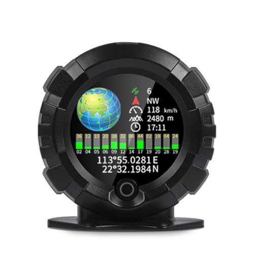 Auto-Neigungsmesser KFZ Geschwindigkeitsmesser OBD2 Digital GPS Tachometer HUD Anzeige Clinometer Tacho mit Übergeschwindigkeitsalarm Kompass für Fahrzeuge SUV/Offroad