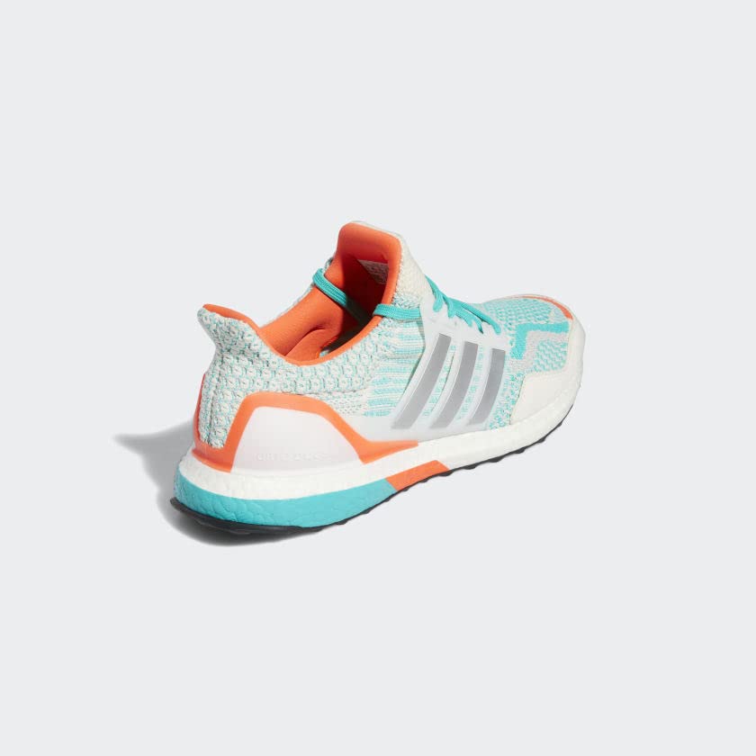 Image of adidas Ultraboost 5.0 DNA Mens Shoes Size 4.5, Color: Chalk White /Silver Metallic /Mint Rush-