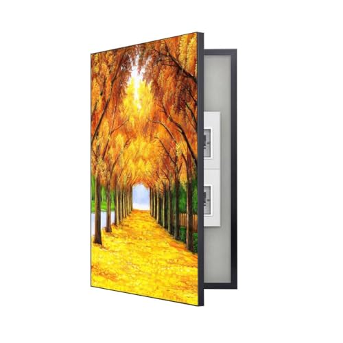 Aluminum Alloy Fuse Box Cover Art - Electric Meter & Circuit Breaker Panel Decor, Wall Painting (Black, 50x100cm) - Unique Home & Office Decoration