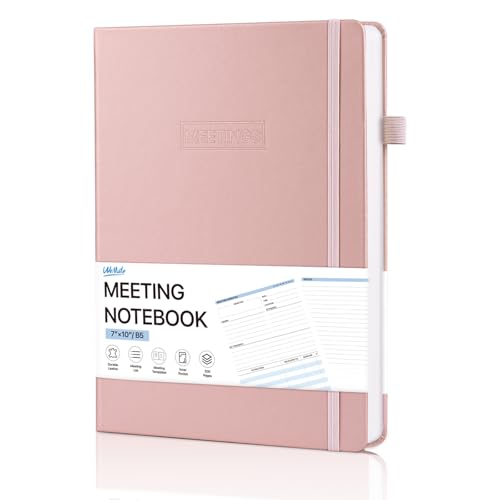 Carnet de réunion B5 WEMATE à couverture rigide pour notes de travail efficaces