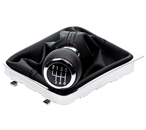 ✅𝗖𝗢𝗡𝗧𝗘𝗡𝗨𝗧𝗢 𝗗𝗘𝗟𝗟𝗔 𝗖𝗢𝗡𝗦𝗘𝗚𝗡𝗔 - Cuffia leva cambio e pomello del cambio con 6 marce e con telaio compatibile con VW per Passat B6 3C MK6