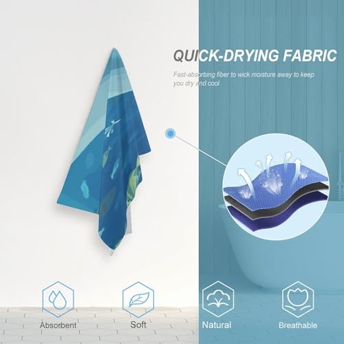 Serviette de camping compacte dauphin pour ne plus encombrer votre sac