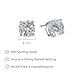 Amazon Essentials Platinum Plated Sterling Silver Round Cut Cubic Zirconia Stud Earrings (8mm)