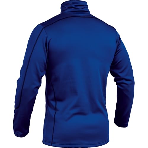 Leibwächter Flex-Line Langarmshirt Herren – Kornblau – Gr. 5XL – atmungsaktives Funktionsshirt mit Stehkragen und Reißverschluss – Arbeitskleidung aus 100% Coolpass-Fleece – Bild 4