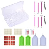 【3Typen Diamanten Sticky Pen】Gut für eine große Fläche mit der gleichen Farbe der Diamanten.Sie können 3 Stück,6 Stück, 9 Stück Diamanten gleichzeitig mit dem Stift kleben,sparen Sie viel Zeit ideal für Anfänger und Profis.