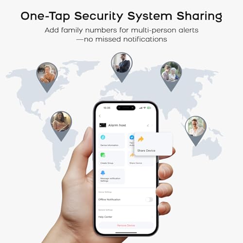 Wireless Alarm System for Home Security,24 Pcs Home Alarm System Wireless DIY Kit,WiFi+GSM/4G with Instant App Alerts NO MonthlyFees,SOS Button,App & Remote Control,Work with Alexa,for Apartment