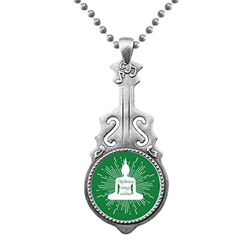 offbb - offbb Pendentif Pensées Méditation Acquisition de Connaissances Bijoux Musique Guitare Couple Hangtag