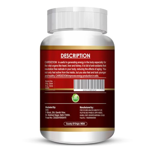 Image of ANC Cardizoom with Arjuna Extract & Moringa Extract Heart Health Supplement Veg (60 Capsules) for Men & Women (Pack of 1)
