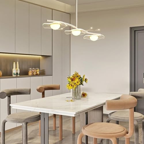 Lámpara Colgante LED moderna para techo de comedor y dormitorio en color blanco