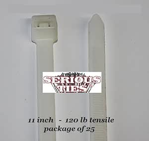 XINGO 40 Inch Black Zip Ties Heavy Duty 25 PCS, 175 LBS Ultra Strong