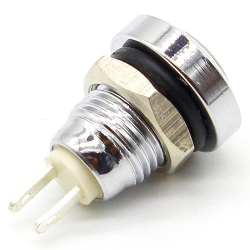 Mini interruptor de botón de metal de 8mm y 2 pines 250V para proyectos electrónicos 4