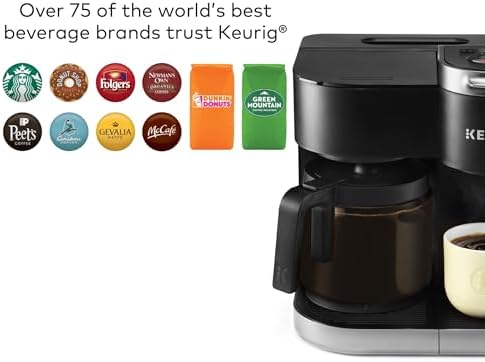 Keurig K-Duo Single Serve K-Cup Pod & Carafe Coffee Maker, with Multiple Brew Sizes, 60oz Removable Reservoir, Programmable Auto Brew Carafe, Black — view 10