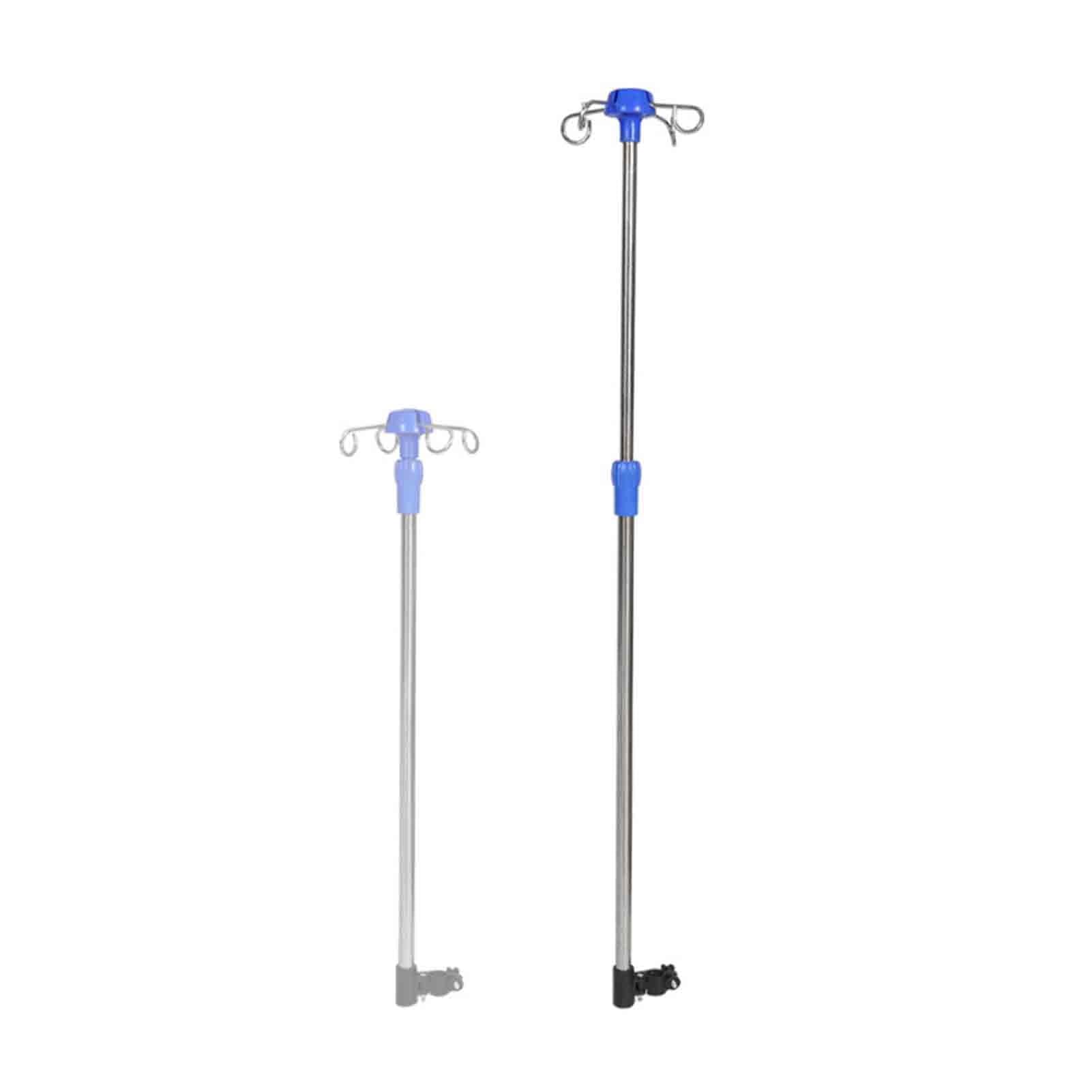 Potences for Perfusion Intraveineuse for Fauteuil Roulant, Portatives for Voyage, Portatives for Perfusion Intraveineuse, Portatives, Réglables en Hauteur, 4 Crochets, en Acier Inoxydable