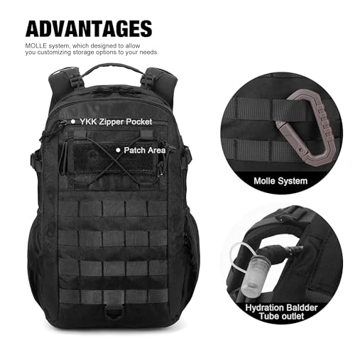 Mardingtop Small Hiking Backpack for Men 20L Military Tactical Molle Rucksack Daypack for Hiking,Travel,Camping - Image 4