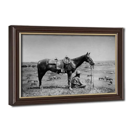 Impression sur toile The American Cowboy 1910 de haute précision décorative