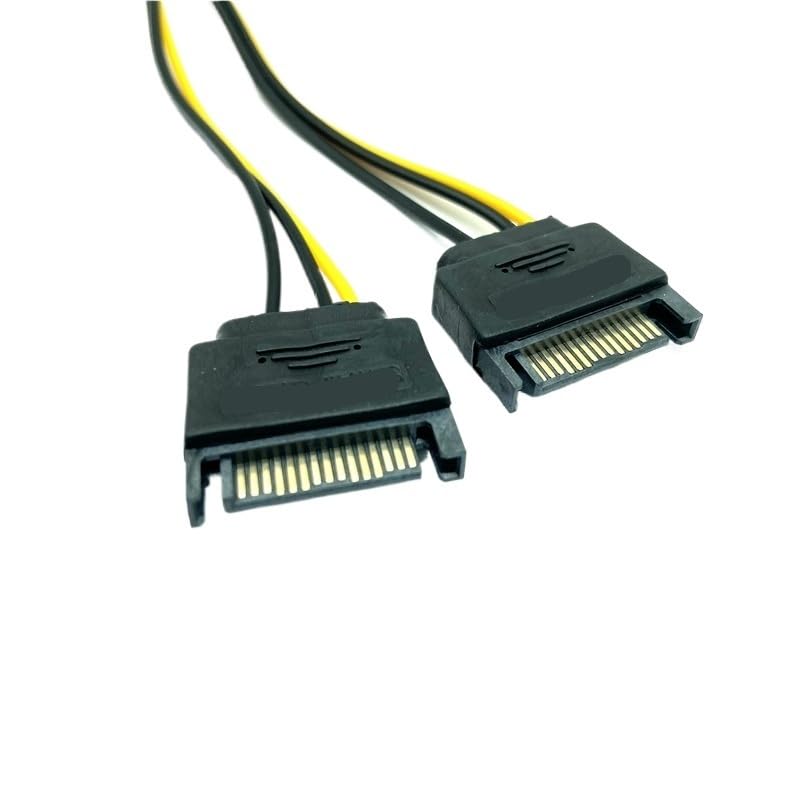Cable adaptador SATA 15Pin a PCI-e 6 Pin para tarjeta gráfica miniatura 4