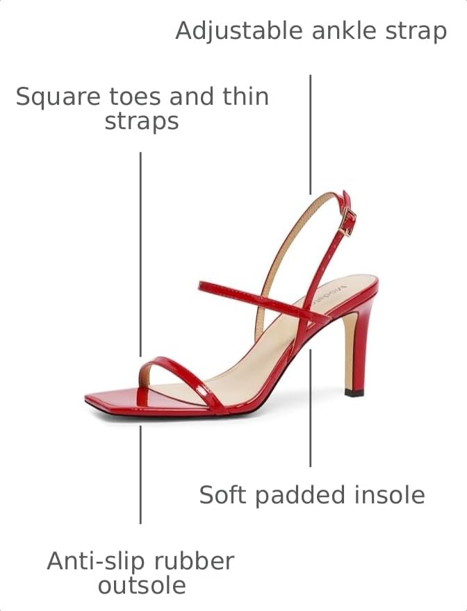 Image of Modatope Womens Sandals Open Toe Strappy Sandals Ankle Strap High Heel Sandals for Women