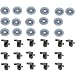 WD35X21041 WD12X10136 WD12X10277 Dishwasher Wheels Compatible GE Kenmore Profile Lower Rack Kit 8PC Studs and 8PC Rollers Replacement by Podoy